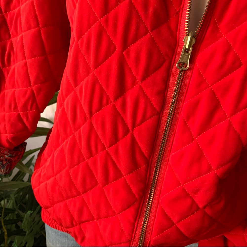 Vintage Vibrant Artsy Reversible Bomber Jacket Quilted - Picture 10 of 15